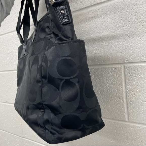 Coach Black Signature Tote Gym Bag Diaper Bag - Picture 5 of 8